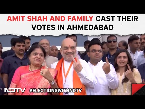 Amit Shah Votes | Union Home Minister Amit Shah Casts Vote At Polling Booth In Ahmedabad @NDTV