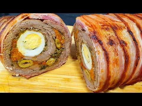 Video: Ternera Rellena De Tocino Y Verduras