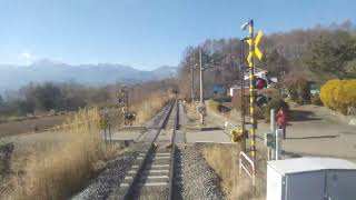 【小海線】小淵沢駅→甲斐小泉駅（JR東日本キハ110系気動車）絶景！後面展望の車窓、走行音、車内アナウンス。青春18きっぷで乗るローカル線（山梨県北杜市）Koumi Line JAPAN TRAIN