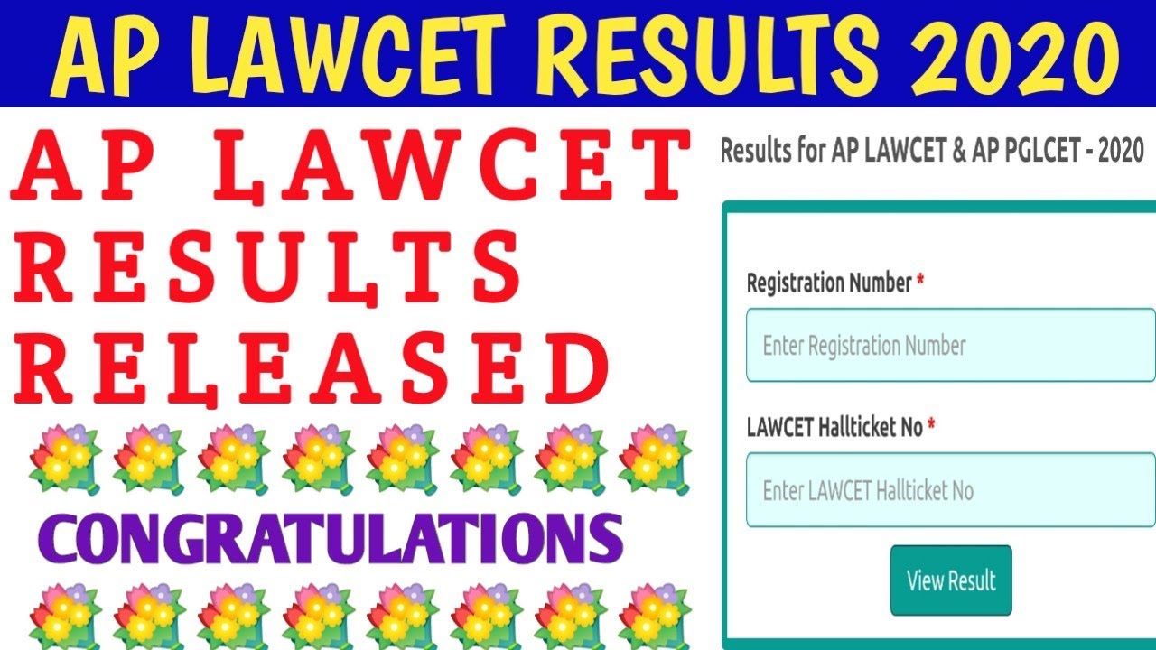 AP LAWCET RESULTS 2020 | AP LAWCET 2020 RESULTS