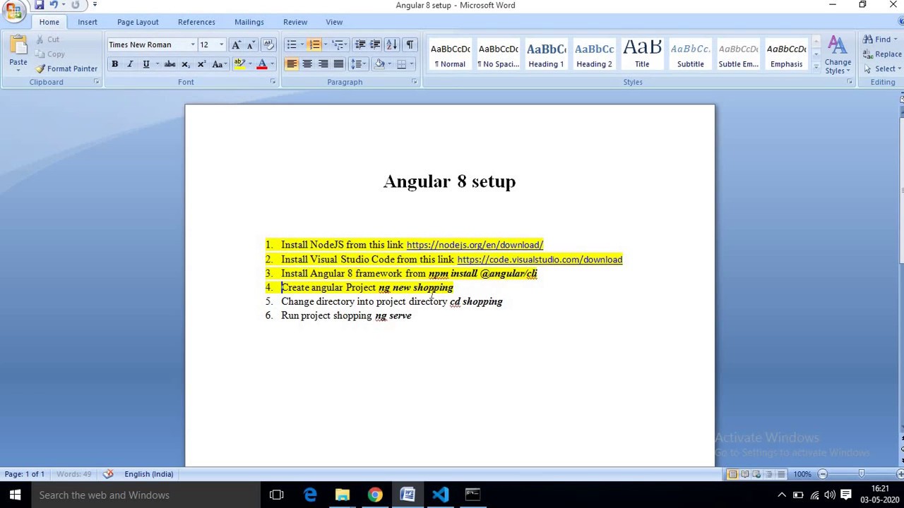 Angular 8 Beginner tutorial -1- Setup - YouTube