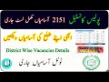 KPK Police Constable Jobs District wise vacancies details