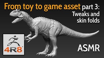 From toy to game asset - Part 3: Tweaks and skin folds - ASMR