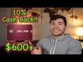 DISCOVER IT CASH BACK: 10% Cash Back ($600+)