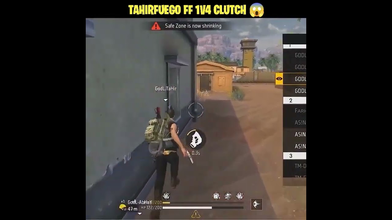 Tahirfuego ff 1vs4 Clutch Moment ☠️ | GODL vs PVS | Shotgun King 👑 | 