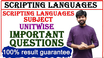scripting languages subject important questions jntuh btech r18 | important questions SL subject