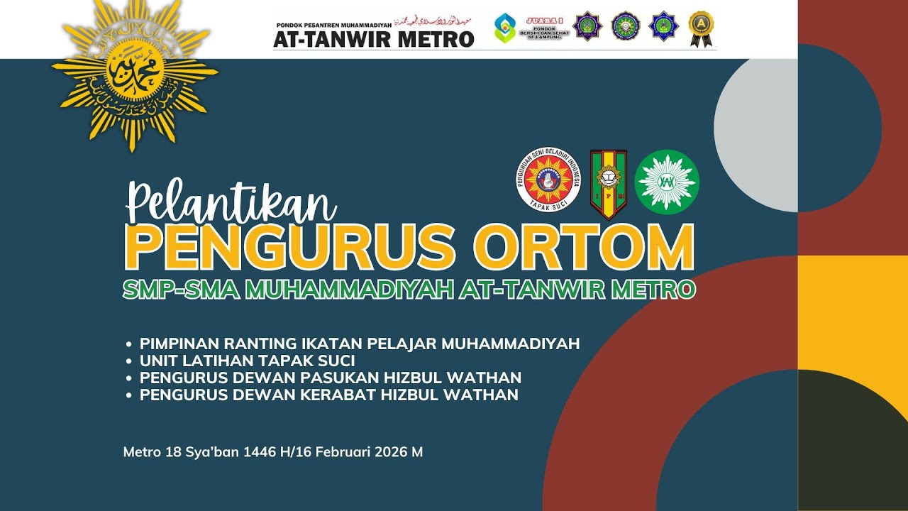 [LIVE] PELANTIKAN ORTOM SMP-SMA MUHAMMADIYAH  | PontrenMu At-Tanwir Metro | Part 2