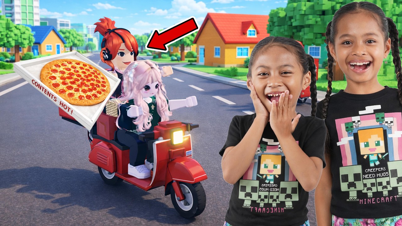 ALUNA DAN AMANDA JADI TUKANG PIZZA!! ROBLOX INDONESIA