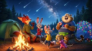 Zootopia Camping: Nick Wilde, Judy Hopps \u0026 Clawhauser Family Trip ⛺️