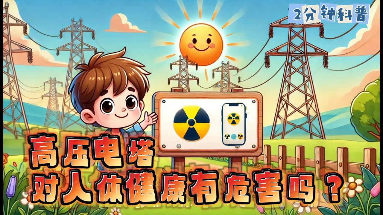 最新版 小6 理科 算数 家庭科 保健 科普系列｜第66集｜高压电塔有辐射吗？｜高压电塔对人体健康有危害吗