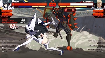 Kill la Kill: IF - Satsuki Kiryuin (Dual-Wield) level 1 12.9k combo (Patch 1.02)
