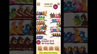 #bird #sort 2 #color #puzzle #level 211 #colour #gaming #viral #trending #shorts #solution #birdsort