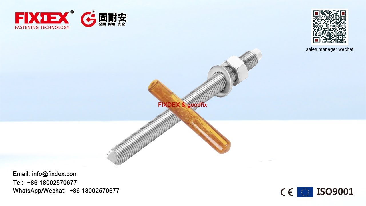 China manufacture high quality stainless steel chemical anchor bolt fastener