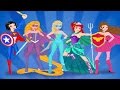 Disney Princesses as Superheroes - Elsa Anna Rapunzel Ariel Jasmine Dress Up Games