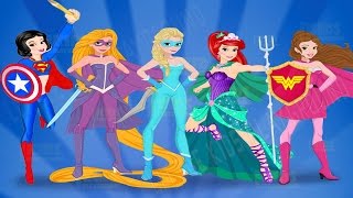 Disney Princesses as Superheroes - Elsa Anna Rapunzel Ariel Jasmine Dress Up Games screenshot 4