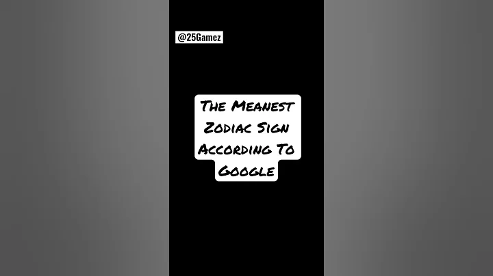 The Meanest Zodiac Sign According To Google… #shorts #fyp #foryoupage