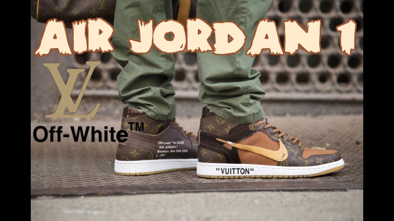 Air Jordan 1 OFF WHITE LOUIS VUITTON KINDSNEAKER.COM - YouTube