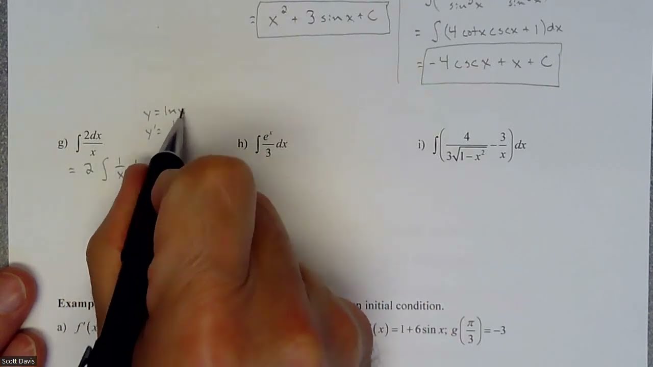 Calc 1 - Indefinite Integrals – 3 More Difficult Examples