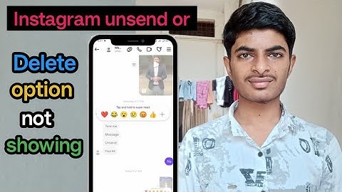 Instagram message unsend button not showing problem | instagram chat unsend and delete not showing 