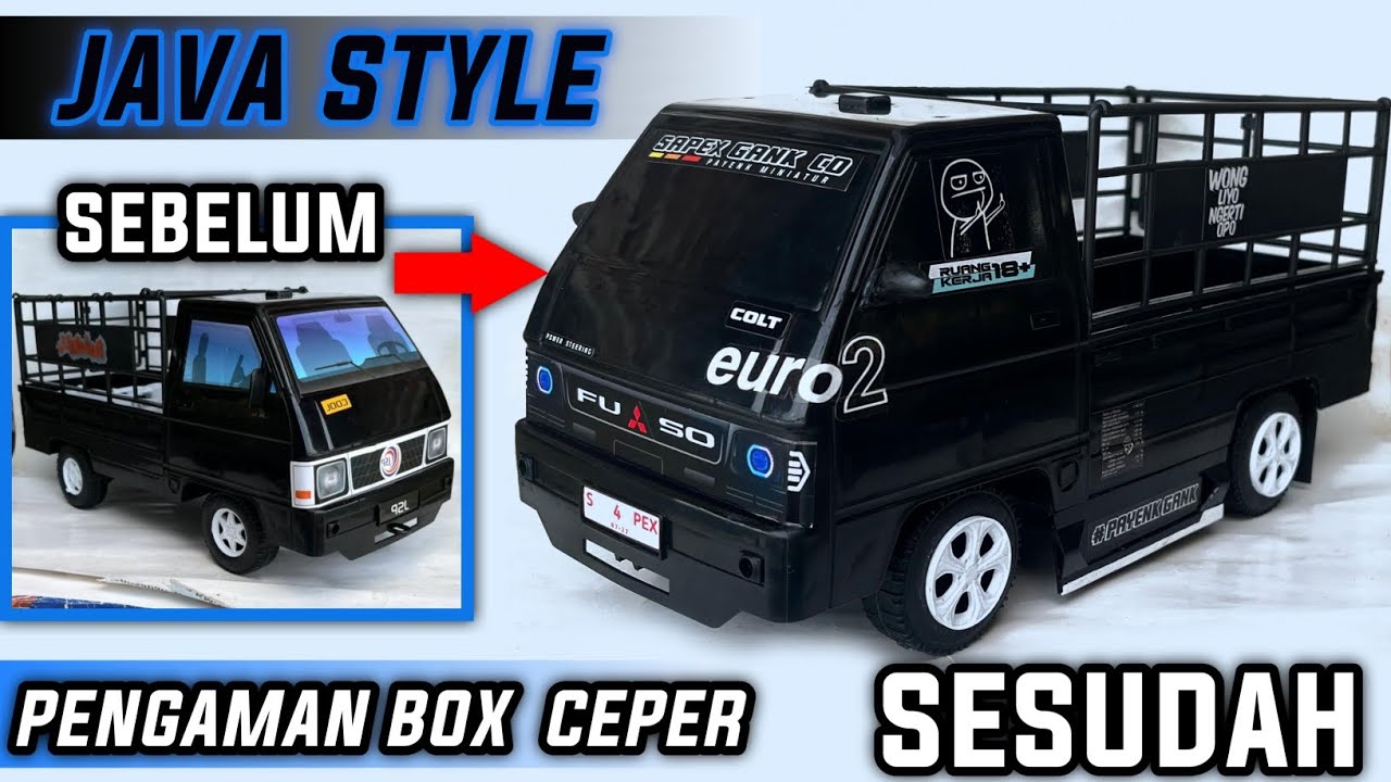 MODIF MINIATUR L300 PLASTIK JADI JAVA STYLE EURO 2 PAKAI ANDANG