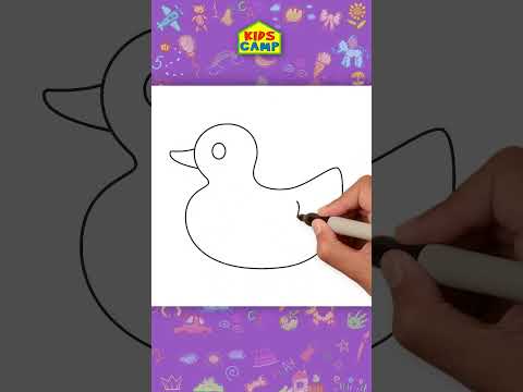 Quack quack! Let's Draw a Duck Step by Step 😍 #shorts #howtodraw #duck