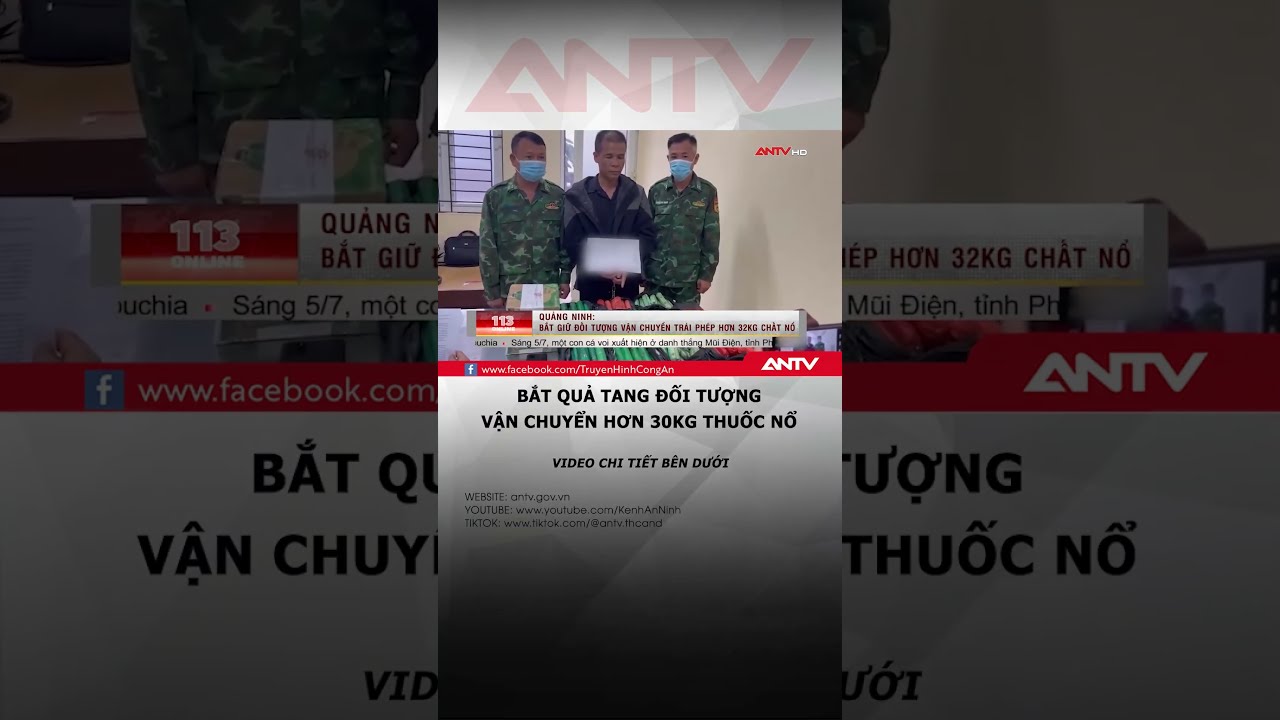 B?t qu? tang ??i t??ng mang theo h?n 32 kg thu?c n? bán ki?m l?i #antv #shorts #tintuc #quangninh