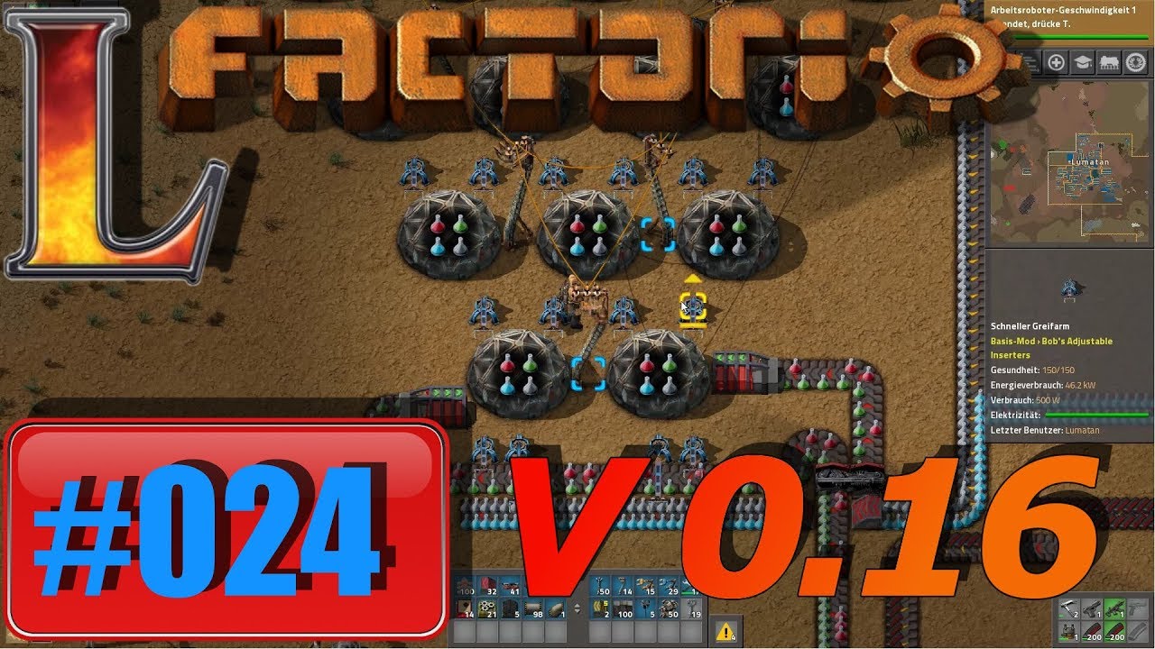 Factorio V 0.16 #024 | Let's Play Deutsch Modpack | Ob das so klappt ...