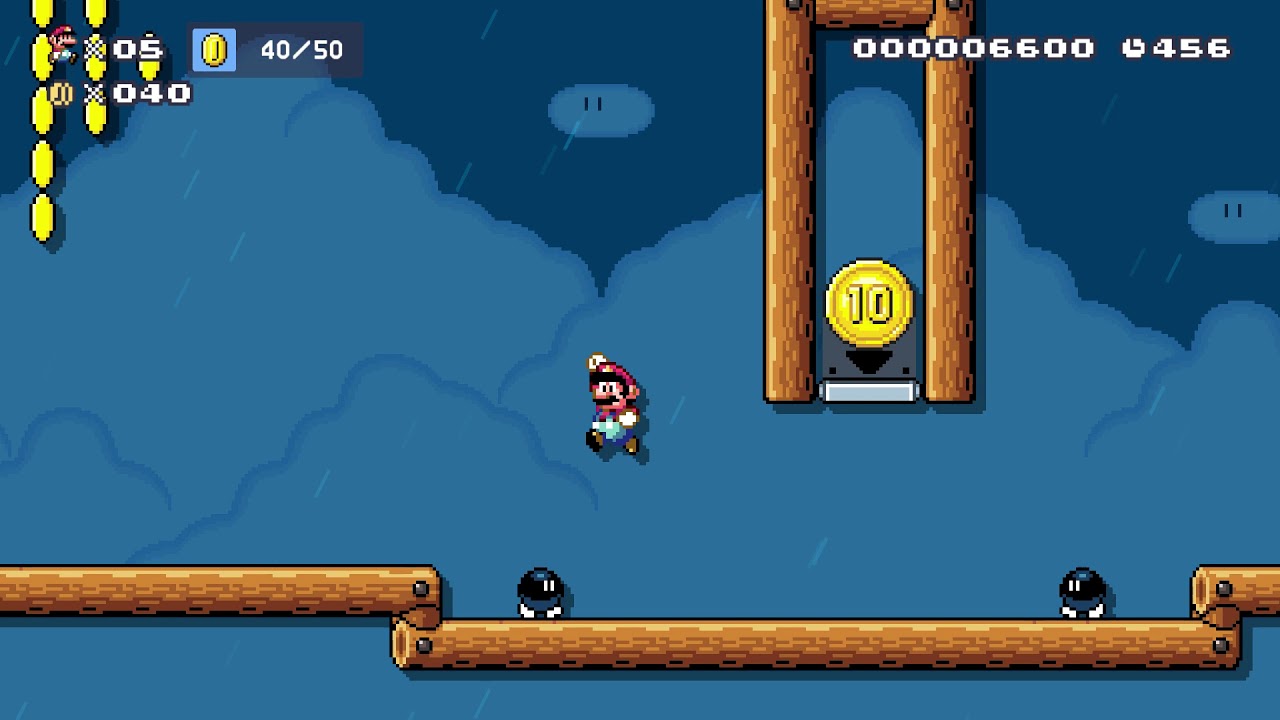 #76　スーパーマリオメーカー２　ストーリーモード76　打ち上げボムへいでコイン集め　super mario maker2