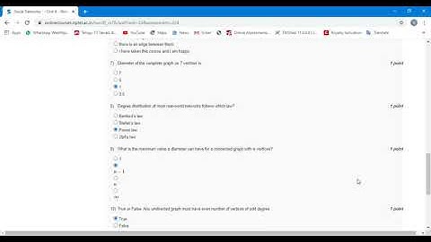 Social Networks(SN) NPTEL SWAYAM Course Assignment Week 2 Answers 100% correct