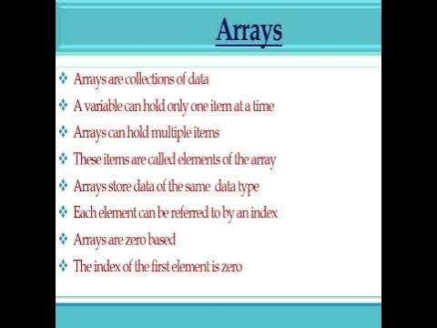 Arrays in VB | Arrays in Visual Basic #shorts - YouTube