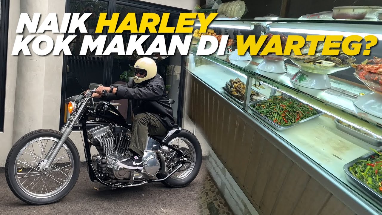 POV Riding Naik Chopper Harley Makan Ke Warteg