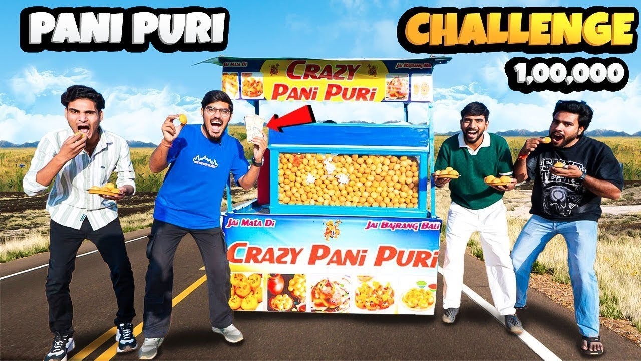 PANI POORI CHALLENGE  Winner Gets iPhone🤑   सबसे ज्यादा गोलगप्पे खाओ और जीतो iPhone