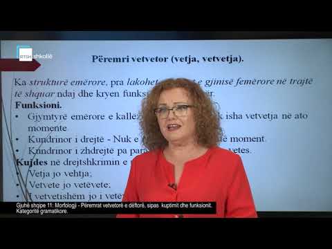 Gjuhë shqipe 11 - Morfologji: Përemrat vetvetorë e dëftorë, sipas kuptimit dhe funksionit.