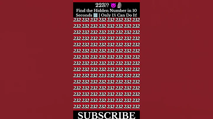 Find the Hidden Number in 10 Seconds 🔢 | 99% Fail 🙅This Eye Test!👀😵‍💫