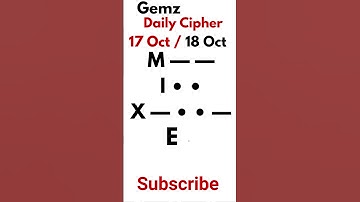 Gemz Daily Cipher Morse Code 17 Oct 18 October 2024 | Unlock Today’s Code & Rewards! #gemzdailycode