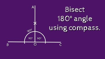 How to bisect 180° angle using compass. shsirclasses.