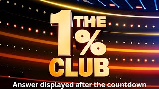 The Big Quiz V86 - The 1% Club - Could You Be In The One Percent? S01E01