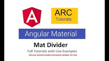 Angular Material Tutorial - Angular Mat Divider Tutorial | Angular Tutorials For Beginners
