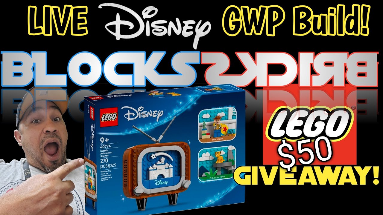 Live $50 LEGO Giveaway w/ BlocksBricks! Disney GWP Live Build!