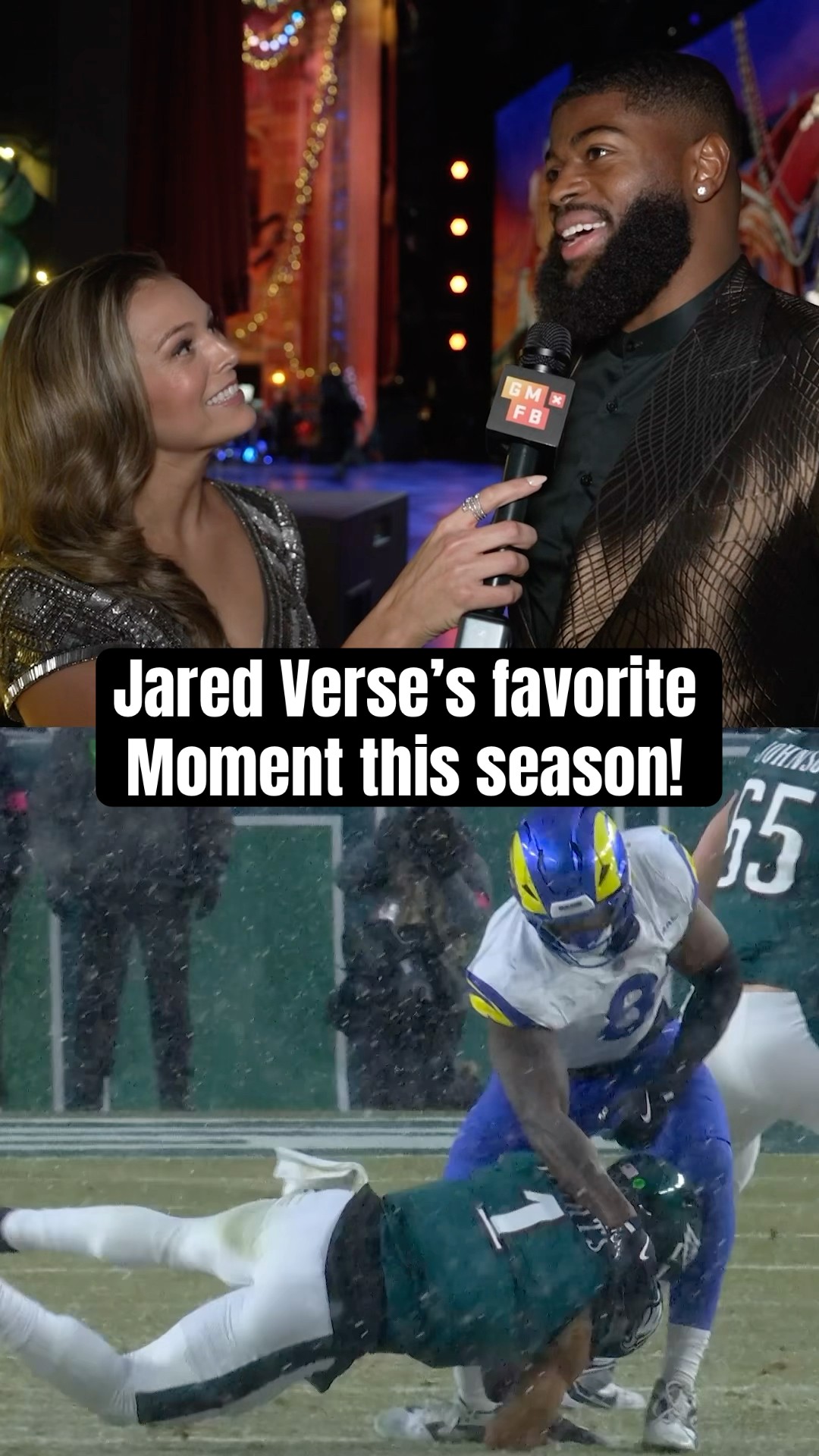 DROY enjoyed taking Hurts down! ? #nflhonors