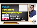 Ogive/Cumulative Frequency Polygon | Data Analysis in IBM SPSS || Explained in Filipino
