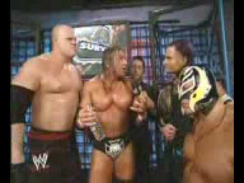Rey Mysterio,Jeff Hardy,Triple H and Kane Backstage