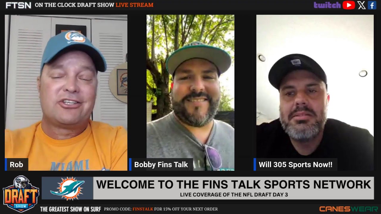 NFL Draft LIVE COVERAGE REACTION Rounds 4 7 FINS TALK TODAY YouTube Nfl draft live coverage reaction rounds 4 7 fins talk today youtube