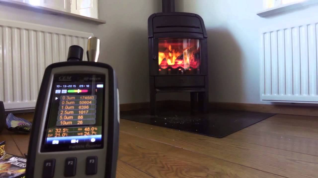 Fijnstofmeting Jotul F220 Houtkachel - YouTube