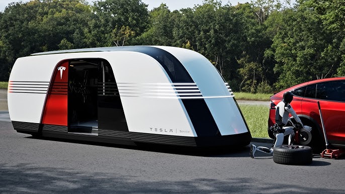Tesla ROBOVAN Reveal | Iron Man-like Design ! - YouTube