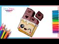 Cómo dibujar un CHOCOLATE kawaii - ideas de dibujos fáciles paso a paso.