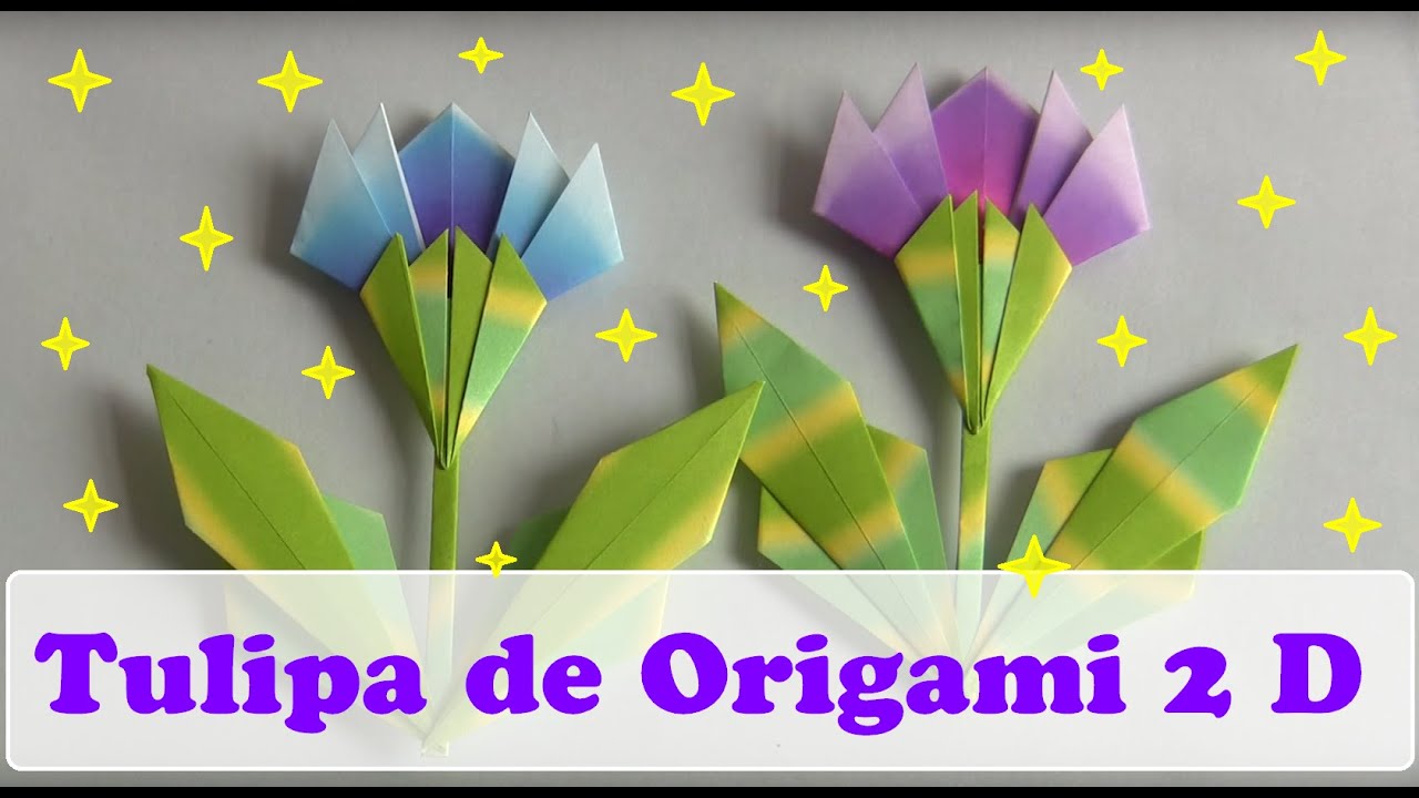 COMO FAZER TULIPA DE ORIGAMI BIDIMENSIONAL
