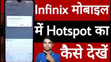 Infinix mobile mein hotspot ka password Kaise dekhen
