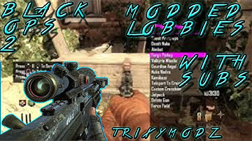 BLACK OPS 2 - MODDED LOBBY - CHILLING WITH SUBS USING BOSSAM V6 ! PS3 & XBOX