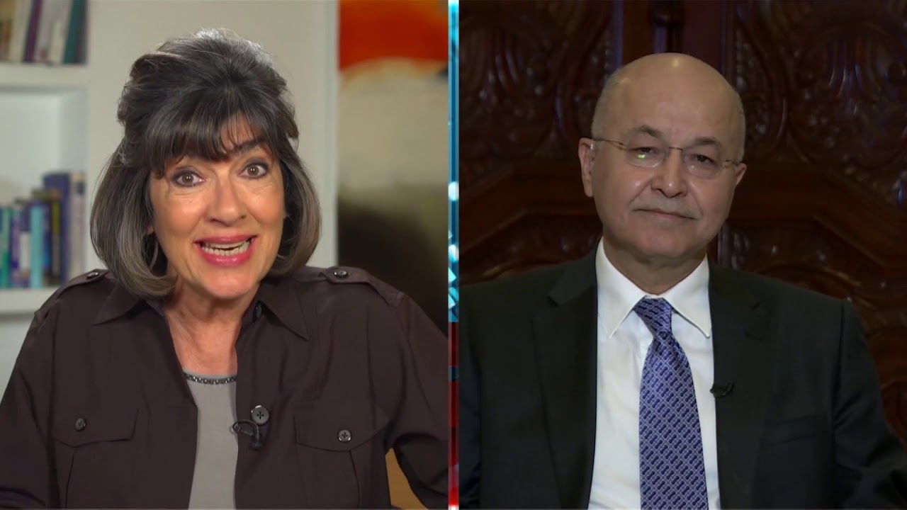 Barham Salih Iraqi President Interview with CNN to talk about COVID19 and WHO support to Iraq